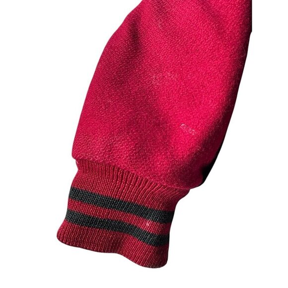 Vtg Nelson Woman's Sz M Red Black Varsity Letterman Jacket Boise Grizzlies 1987 - Picture 13 of 15